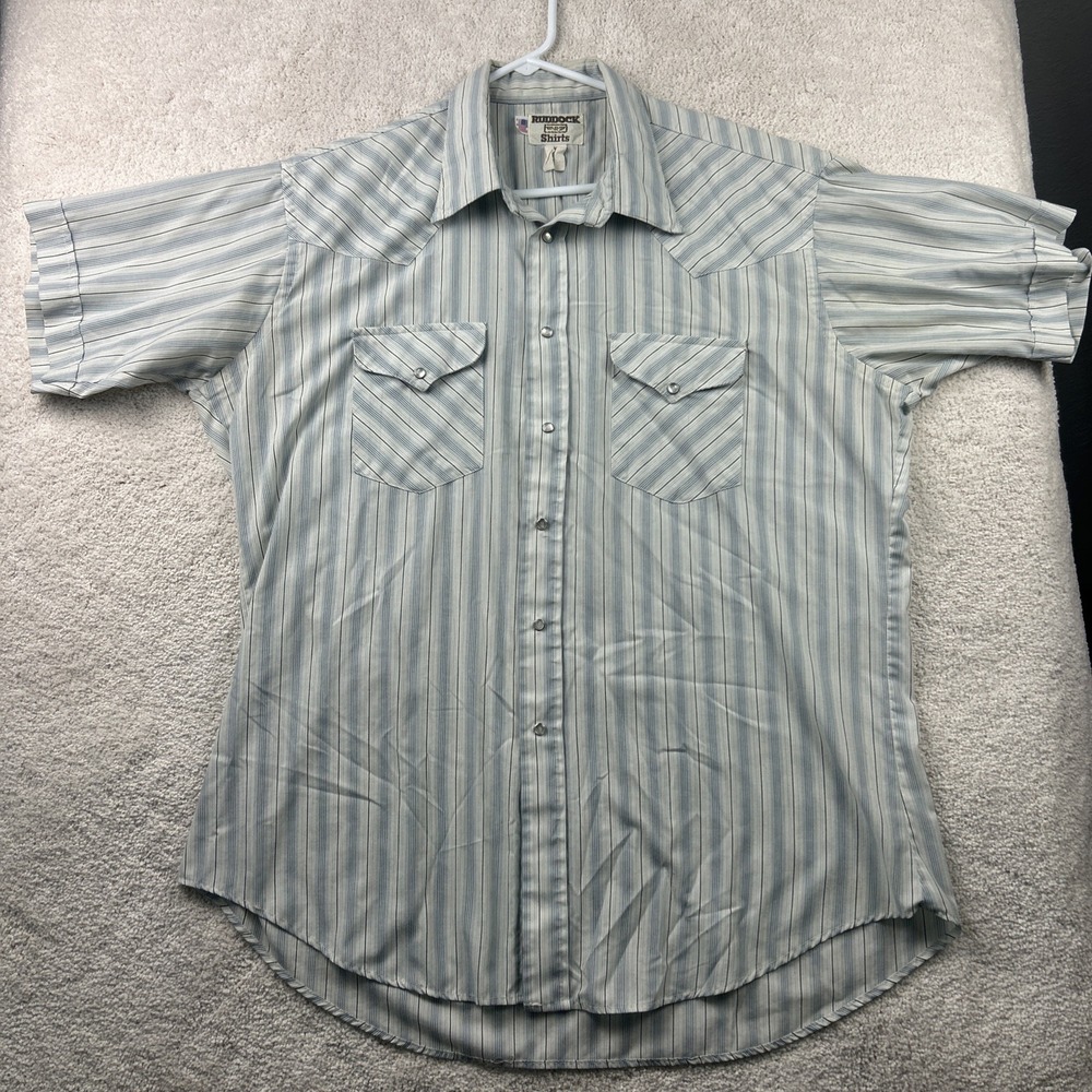Ruddock Pearl Snap Shirt VTG Cowboy Ranch Rodeo Outdoors Bar‎ Western USA USA